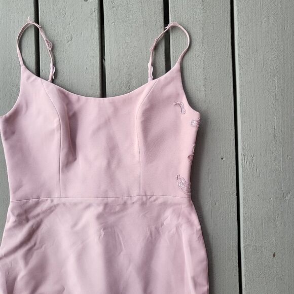 Portia & Scarlett Light Pink Embroidered Lace Back Mermaid Formal Dress 2XL - Picture 2 of 7